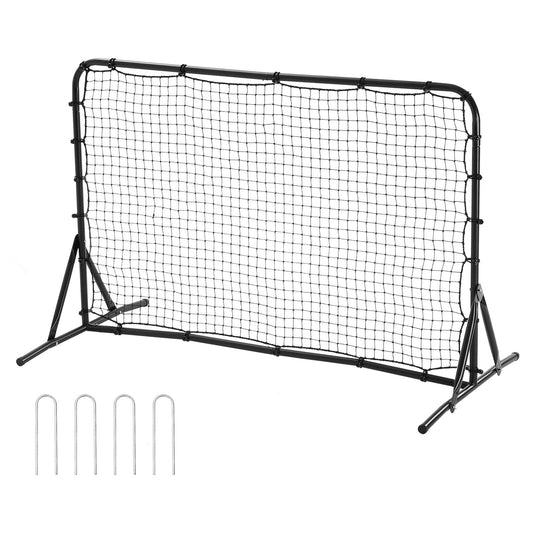 6x4FT Football Rebound Trainer Soccer Training Equipment Double Sided Net