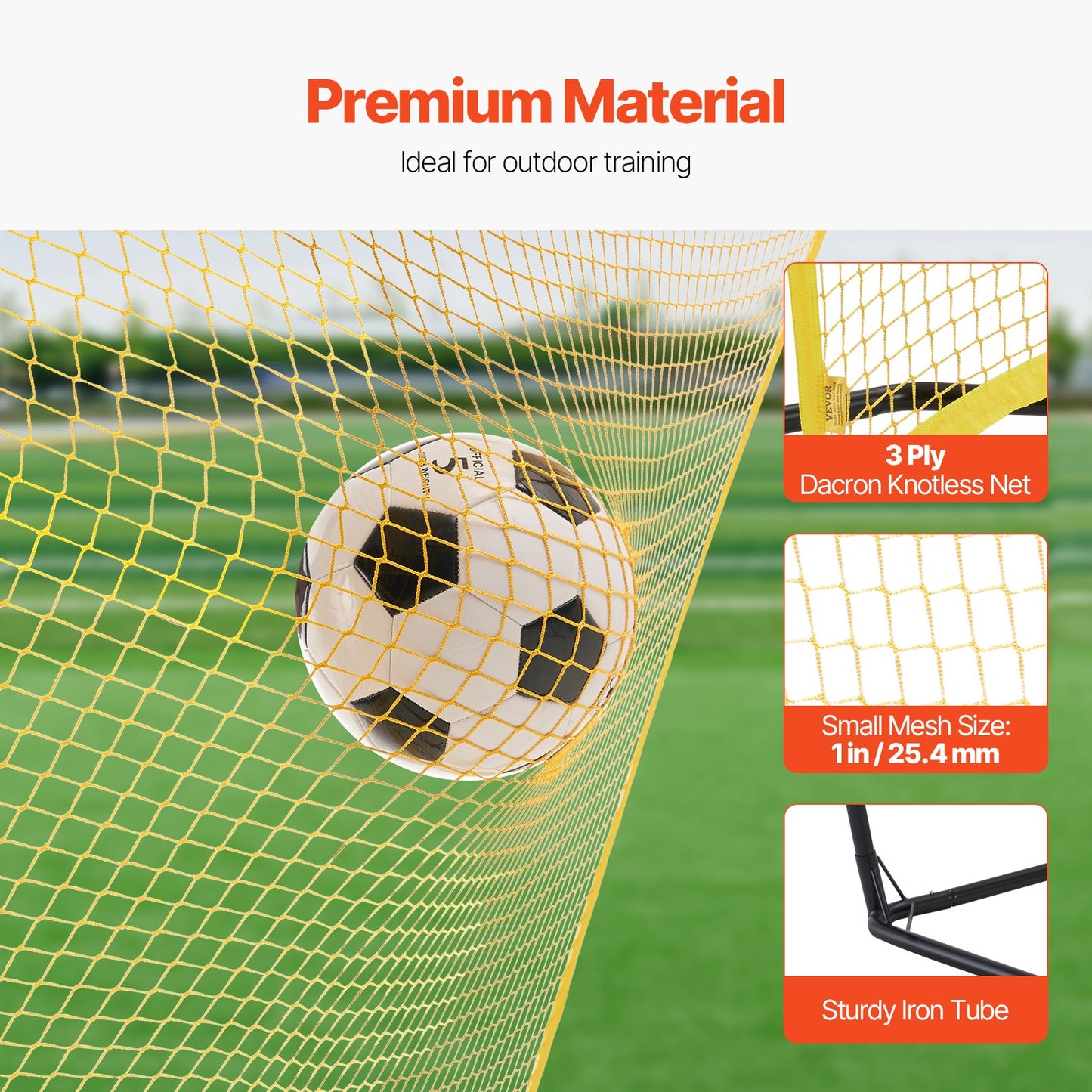 7x7FT Soccer Rebounder Portable Football Training Net with Portable Bag