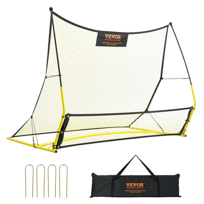 Soccer Trainer, 2-IN-1 Portable Soccer Rebounder Net, 72"x51" Iron Soccer Training Equipment, Sports Soccer Rebounder Wall with Portable Bag, Perfect for Team Solo Training, Passing, Volley