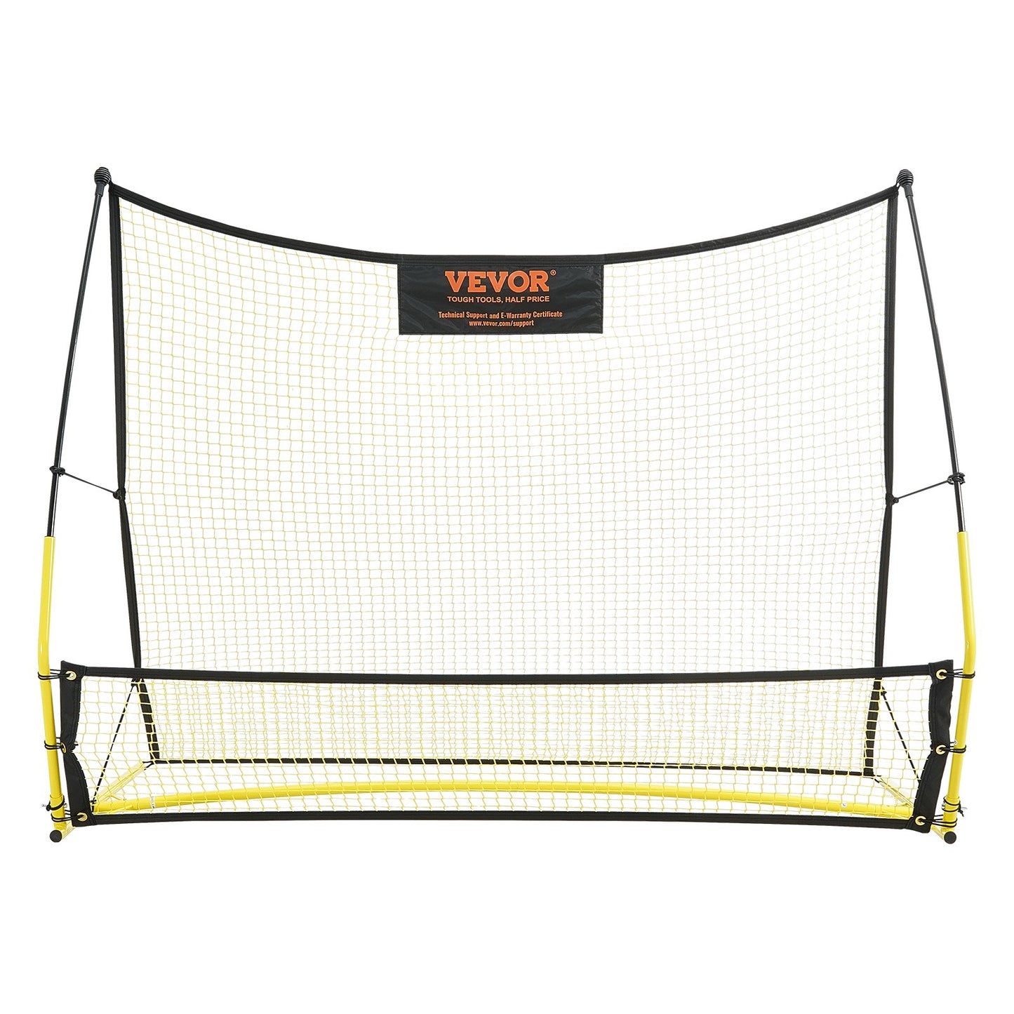 Soccer Trainer, 2-IN-1 Portable Soccer Rebounder Net, 72"x51" Iron Soccer Training Equipment, Sports Soccer Rebounder Wall with Portable Bag, Perfect for Team Solo Training, Passing, Volley