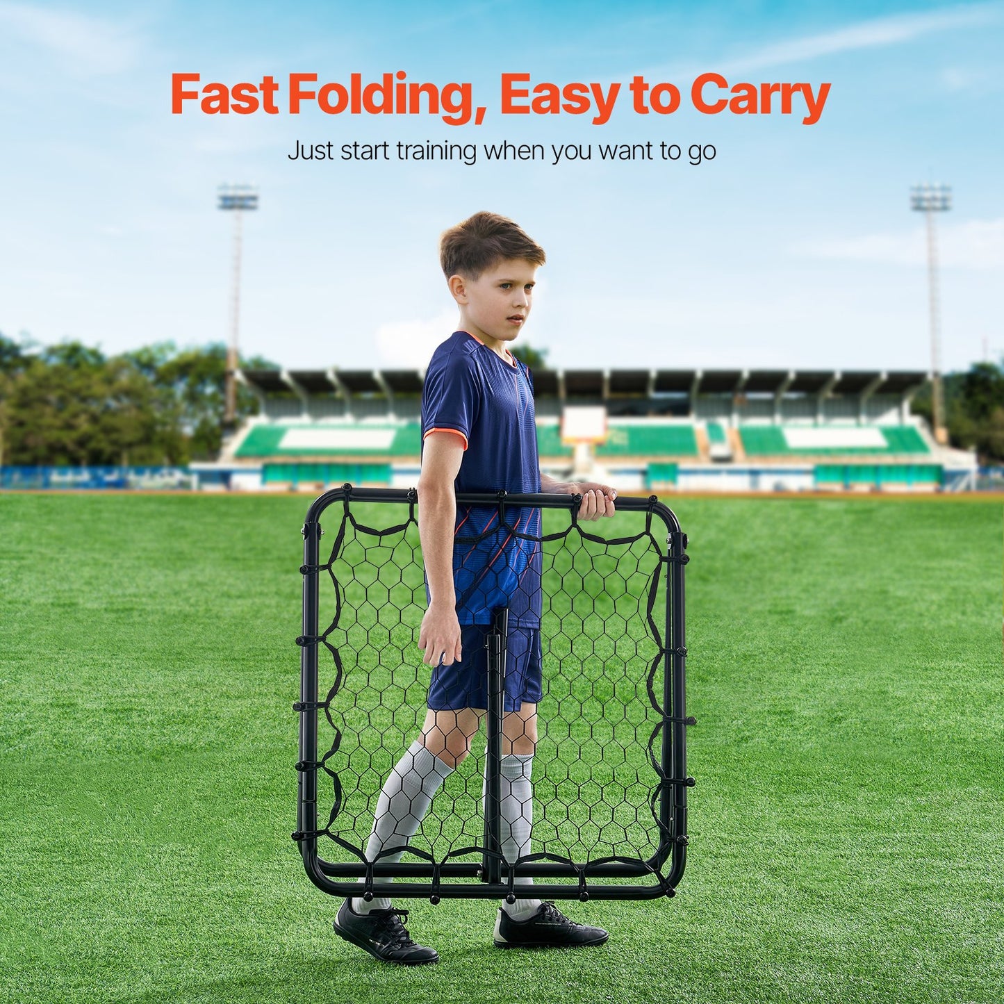 34 "x 34" Fußball Rebounder Net Kick-back Tragbare Fußball Training Geschenke