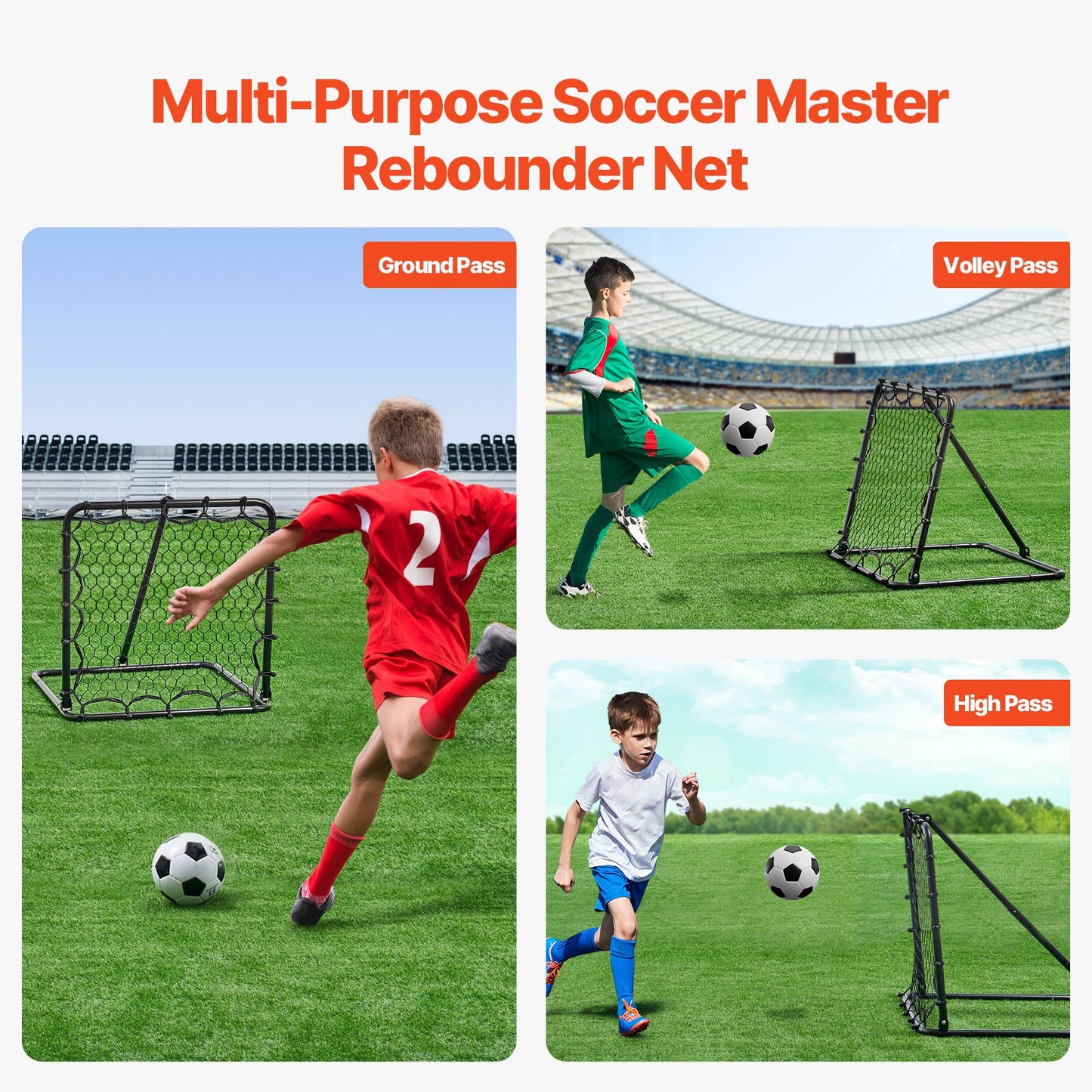 34 "x 34" Fußball Rebounder Net Kick-back Tragbare Fußball Training Geschenke