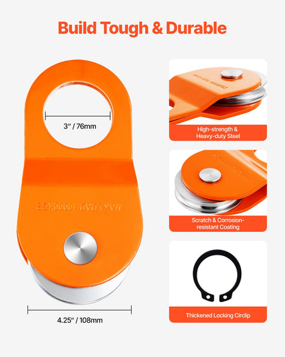10 Tonnen Bergungsseilwinde Umlenkrolle 22.000 lbs Kapazität Offroad ATV UTV