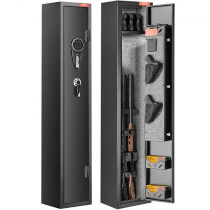 3 Rifles Gun Safe, Rifle Safe with Lock & Digital Keypad, Quick Access Gun Storage Cabinet with Removable Shelf, Pistol Rack, Rifle Cabinet for Home Rifle and Pistols