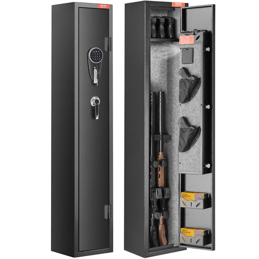 Gun Safe Rifle Safe med digital knappsats och lås för 3 gevär och 4 pistoler