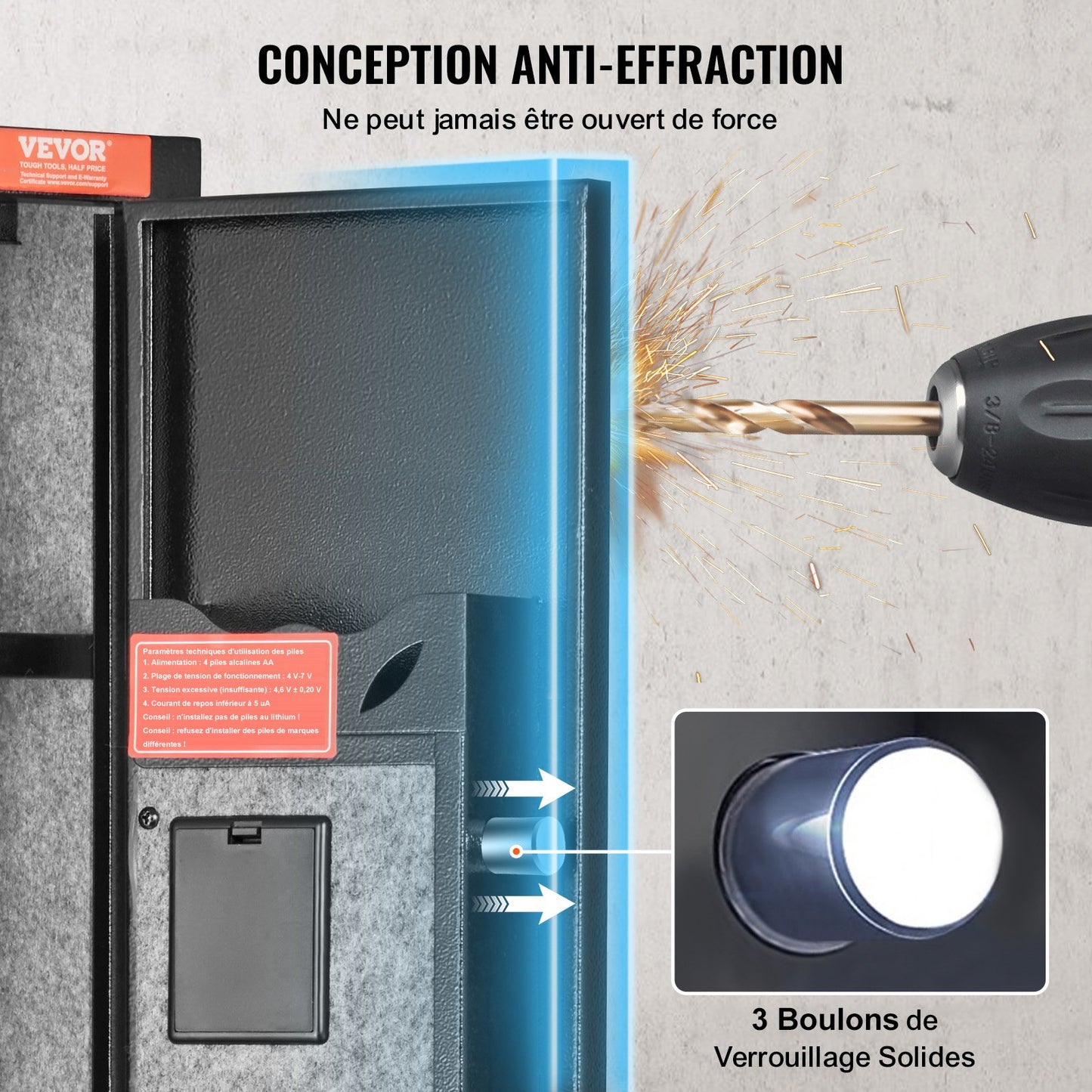 3 Rifles Gun Safe, Rifle Safe with Lock & Digital Keypad, Quick Access Gun Storage Cabinet with Removable Shelf, Pistol Rack, Rifle Cabinet for Home Rifle and Pistols