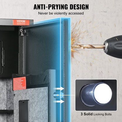 Gun Safe Rifle Safe med digital knappsats & lås 5 Rifles förvaringsskåp
