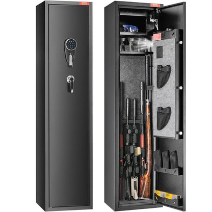 Gun Safe Rifle Safe med digital knappsats & lås 5 Rifles förvaringsskåp