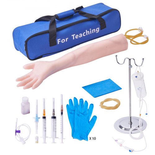Phlebotomy Practice Kit, IV Venipuncture Intravenous Training Kit, High Simulation IV Practice Arm Kit with Carrying Bag, Practice and Perfect IV Skills, for Students Nurses and Professionals