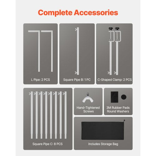 Overboard Bar Stand with Clamps 28-98 Inch Length Adjustable for Party | EU