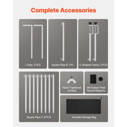 Overboard Bar Stand with Clamps 28-98 Inch Length Adjustable for Party | EU