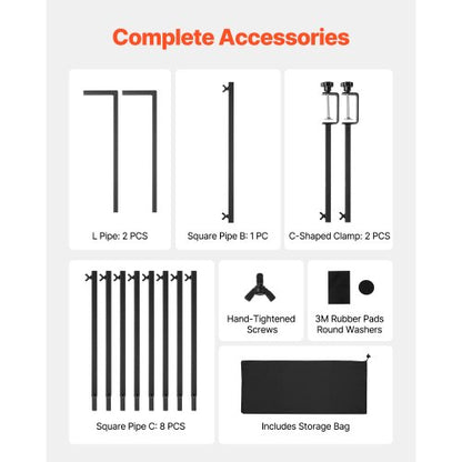 Överbordsstativ Bågram 28-98 tum Längd Justerbar Klämma Dekor |  EU