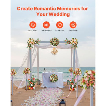 Fristående Blomsterarrangemang för Bröllop Blomsterdekorationer 4 st |  EU