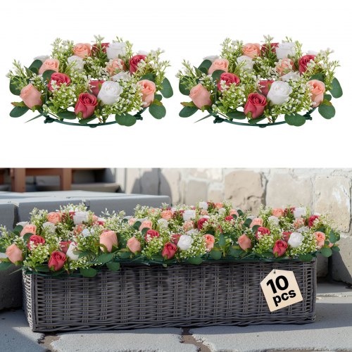 Artificial Rose Wreaths for Wedding Arrangements Centerpiece 10 PCS | EU