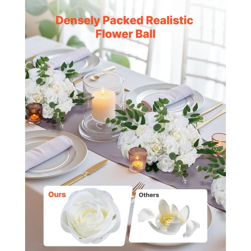 Blombollar för bröllopsbordsdekorationer 43 cm blomsterarrangemang 10 st |  EU