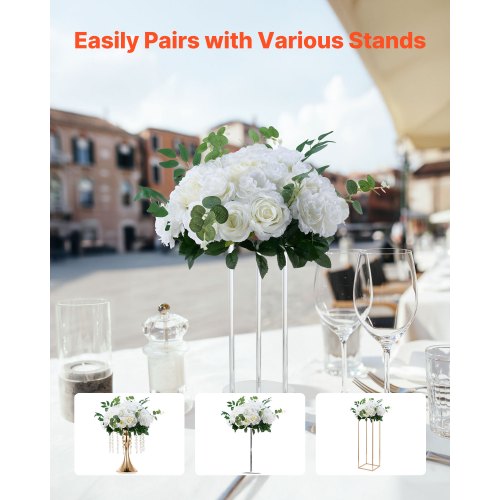 Blombollar för bröllopsbordsdekorationer 43 cm blomsterarrangemang 10 st |  EU