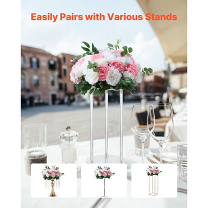 Blumenkugeln für Hochzeitstischdekoration Blumenstrauß Rosa + Weiß 10 Stück | EU