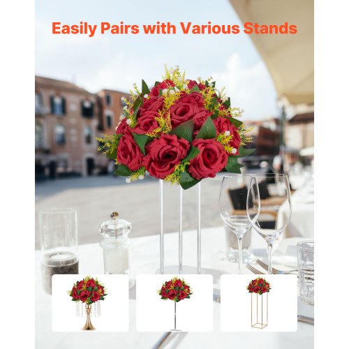 Blumenkugeln für Hochzeitstischdekorationen Kunstblumen 10 Stück | EU