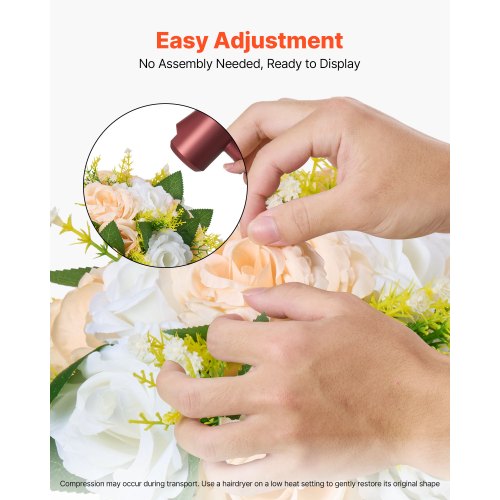 Blumenkugeln für Hochzeitstischdekorationen Künstlicher Blumenstrauß Champagner 10 Stück | EU