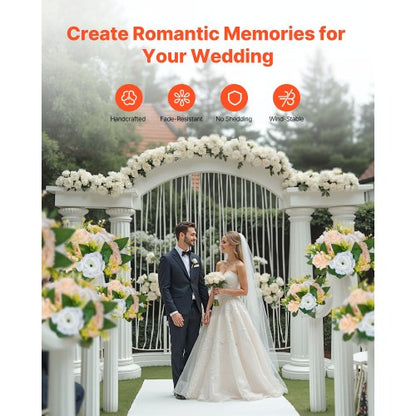 Blumenkugeln für Hochzeitstischdekorationen Künstlicher Blumenstrauß Champagner 10 Stück | EU