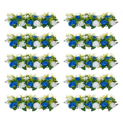 Flower balls for wedding table decorations Artificial flower bouquet Blue+White 10 pcs | EU
