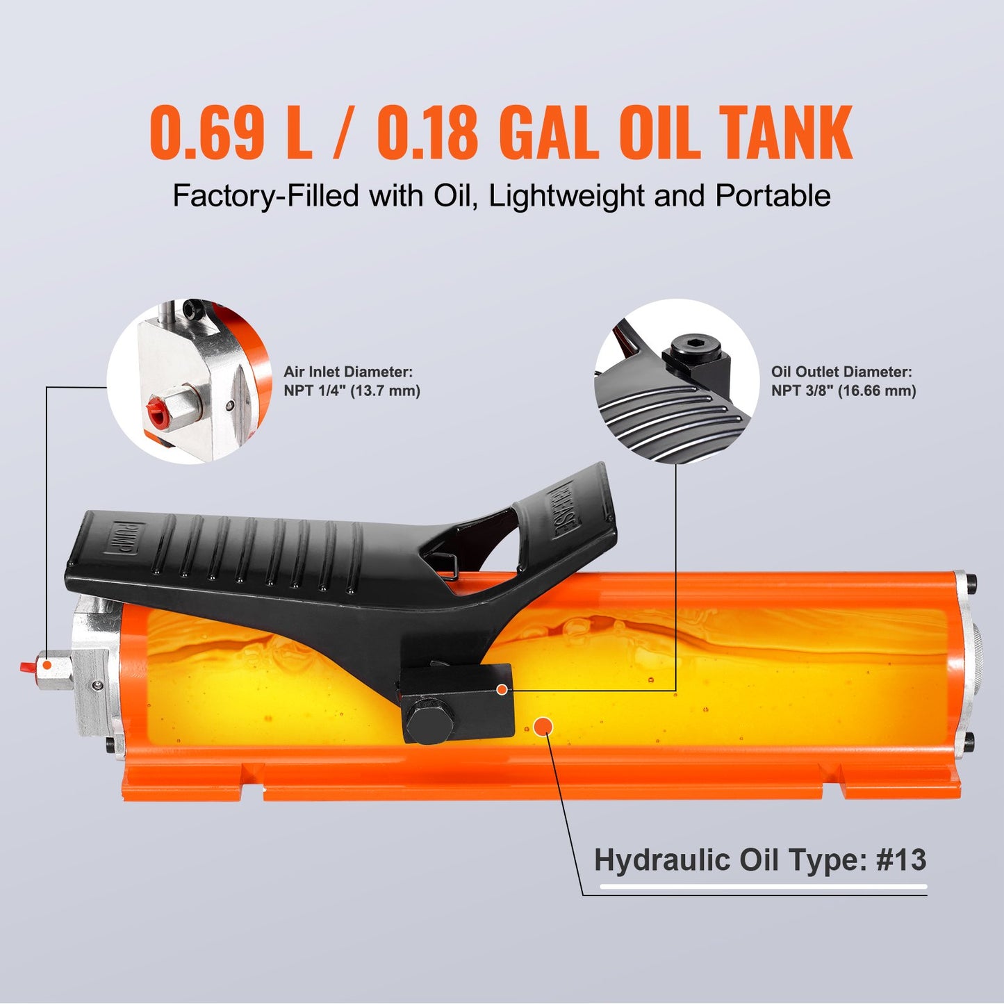 Lufthydraulische Luftpumpe, luftbetriebene Fußpumpe, 10.000 PSI, Rahmenmaschinenpumpe