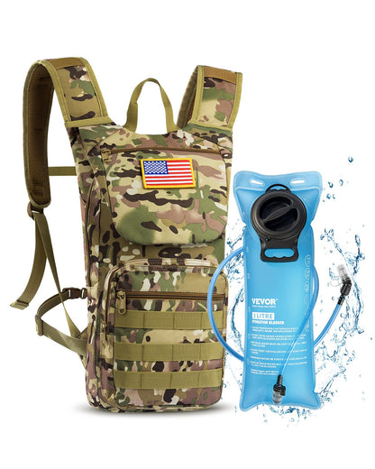 Tactical Molle Hydration Pack Ryggsäck 3L TPU Water Bladder Cykling Vandring