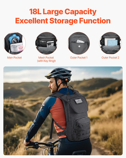 Taktische Molle Trinkrucksack Rucksack 3L TPU Wasserblase Radfahren Wandern