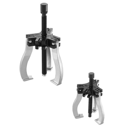 Gear Puller, 3" and 7" Puller Set, 3 Gear Bearings for Flywheel Pulley Removal, 2 or 3 Reversible Jaws Wheel Puller, Vertical and Horizontal, External and Internal, 2-Piece