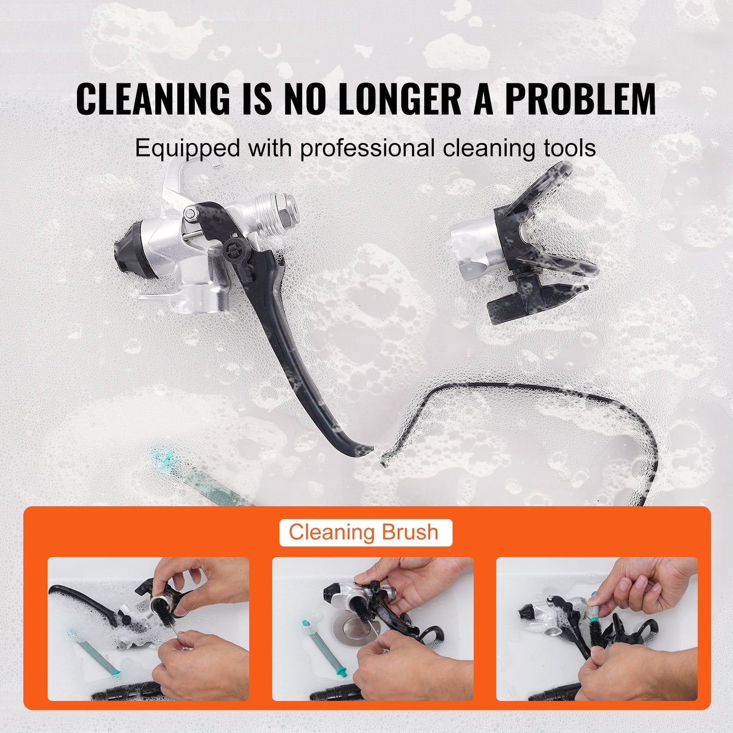 Stand-Airless-Farbspritzgerät, 950 W, 3000 PSI, hocheffizientes elektrisches Hochdruckspritzgerät, feiner und gleichmäßiger Maleffekt, Hand-Farbspritzgeräte für Heimdekoration und Außenmöbel und Zäune