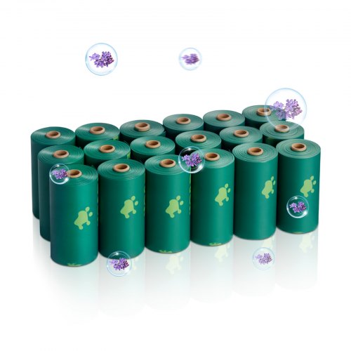 Dog Poop Bags, 270 Counts 13 x 9 in, Sturdy & Thick Pet Waste Bags, Biodegradable HDPE Waste Bag Refill Rolls, Lavender Scented, Leak-Proof Trash Bag for Doggie Cat Pet, Dispenser Not Included