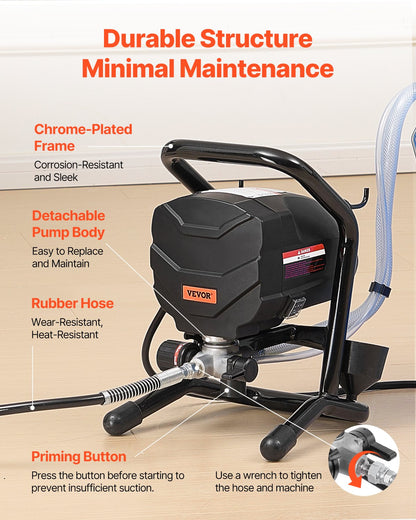 Stativ-Hochdrucksprühgerät Elektrisches Farbsprühgerät 650W 3000PSI