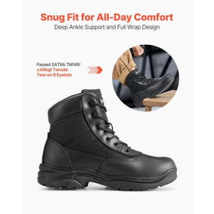 Herr Militär Taktiska Stövlar 152,4 mm Lättviktiga Andningsbara UK Storlek 9