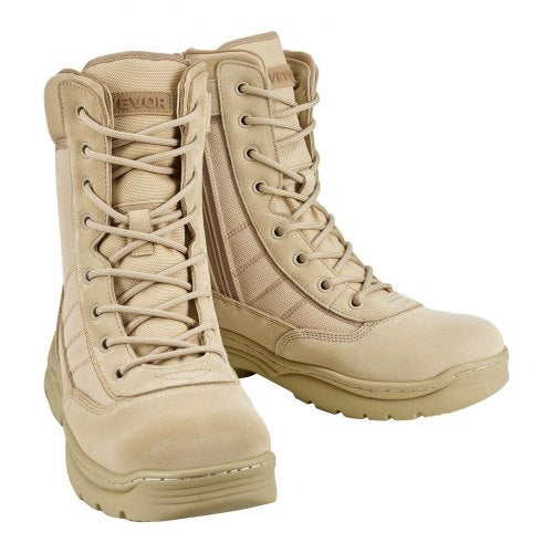Men's Military Tactical Boots 203 mm Sand Side Zip UK Size 8