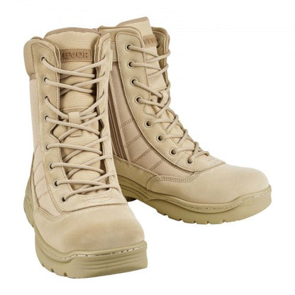 Men's Military Tactical Boots 203 mm Sand Side Zip UK Size 11