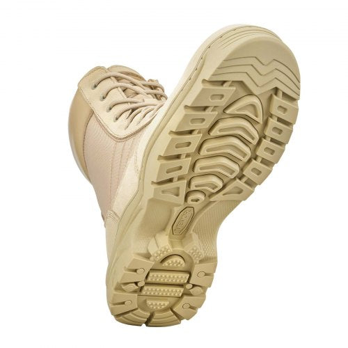 Herr Militär Taktiska Stövlar 203 mm Sandfärgad Sidodragkedja UK Storlek 8.5