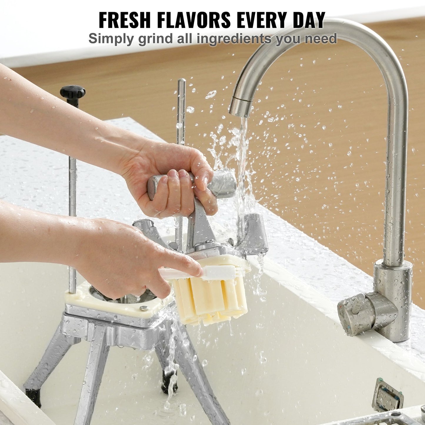 Commercial Vegetable Fruit Chopper 1/4" Blade Heavy Duty Professional Food Dicer Kattex French Fry Cutter Onion Slicer Stainless Steel for Tomato Peppers Potato Mushroom