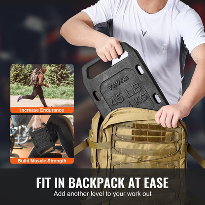 Rucking-Gewichte aus Gusseisen für Rucking-Gewichtsplatten mit Griff, 45 lb, einzeln