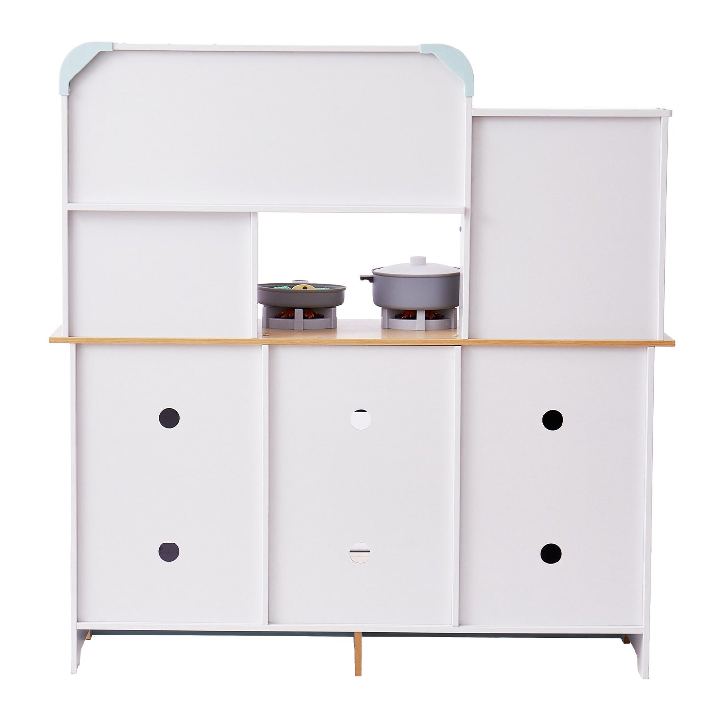 Küchenspielset für Kinder, zum Vortäuschen von Kochspielzeug, 24-teiliges Zubehör, Weiß