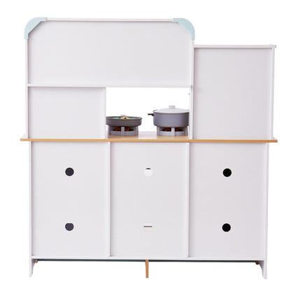 Küchenspielset für Kinder, zum Vortäuschen von Kochspielzeug, 24-teiliges Zubehör, Weiß