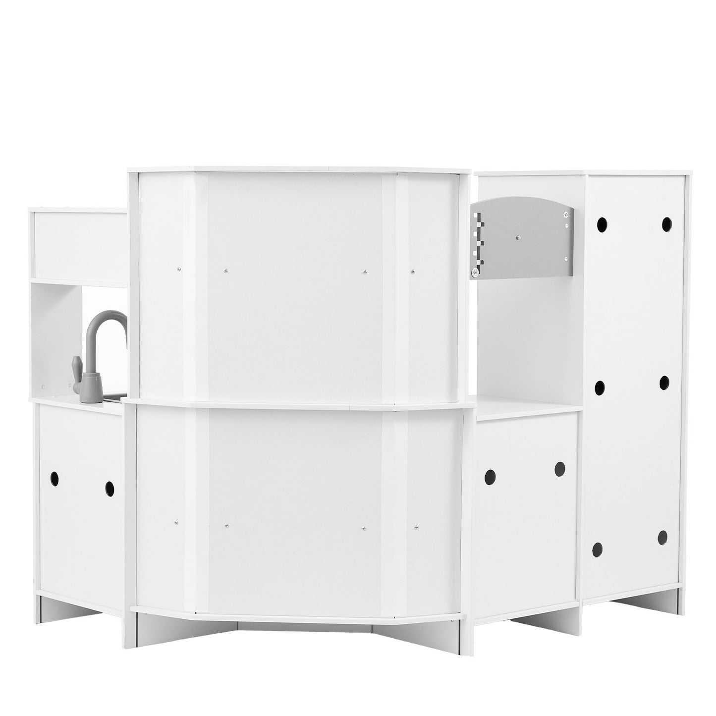 Küchenspielset für Kinder, zum Kochen, Spielzeug, 24-teilig, Zubehör, Weiß