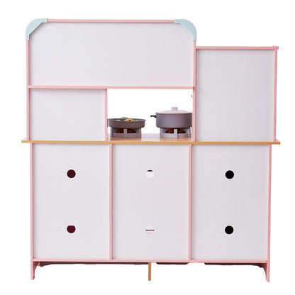 Küchenspielset für Kinder, Spielzeug zum Kochen, 24-teiliges Zubehör, Rosa