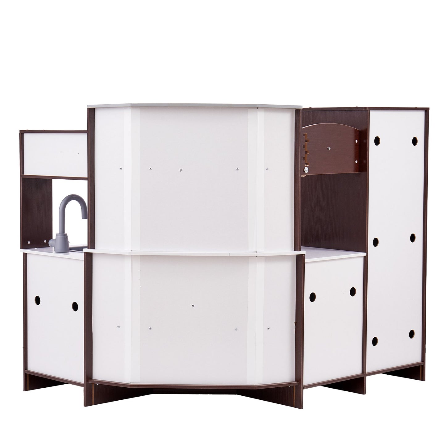 Küchenspielset für Kinder, zum Vortäuschen von Kochspielzeug, 24-teiliges Zubehör, Braun