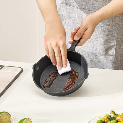 Cast Iron Skillet, 3-Piece Frying Pan Set (6, 8, 10 in), Heavy-Duty Skillets with Heat-Resistant Handle, Pre-Seasoned Chef's Pan, Kitchen Cookware, for Oven, Gas, Electrical, Induction, Black