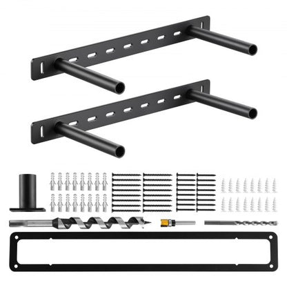 Floating Shelf Brackets 2 Pcs, 150 lbs/68 kg Weight Capacity, 16x6.2x1.5 inch / 406.4x157.4x38.1 mm, Heavy Duty Hidden Shelf Brackets Support, Wall Mounting Invisible Floating Shelves Bracket