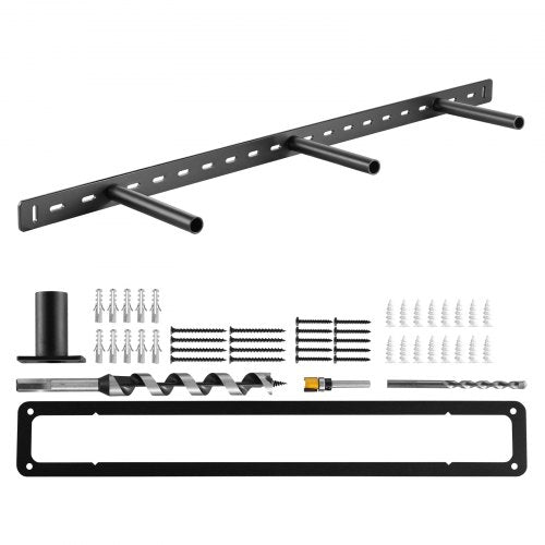 Floating Shelf Bracket 1 Pack, 190 lbs/86 kg Weight Capacity, 34x6.2x1.5 inch / 863.6x157.4x38.1 mm, Heavy Duty Hidden Shelf Brackets Support, Wall Mounting Invisible Floating Shelves Bracket