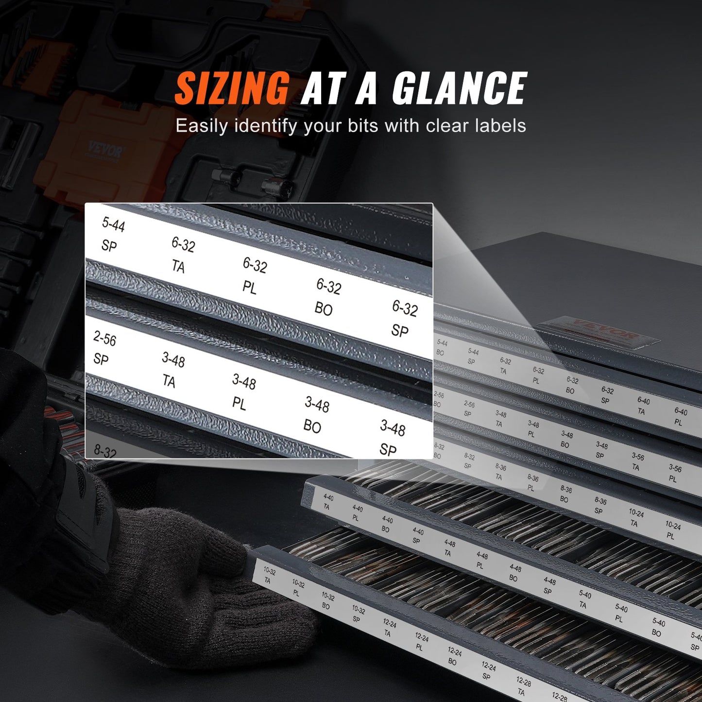 Wasserhahnspenderschrank, Wasserhahn-Organizerschrank mit fünf Schubladen für #2-56-#12-28 Wasserhahnspender-Organizerschrank aus Stahl mit Etiketten, stapelbarer Wasserhahnschrank mit 60 Fächern zur Aufbewahrung von Wasserhähnen