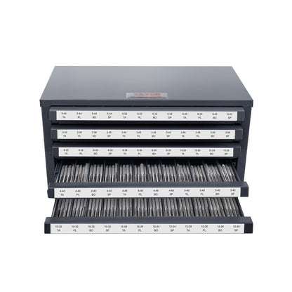 Wasserhahnspenderschrank, Wasserhahn-Organizerschrank mit fünf Schubladen für #2-56-#12-28 Wasserhahnspender-Organizerschrank aus Stahl mit Etiketten, stapelbarer Wasserhahnschrank mit 60 Fächern zur Aufbewahrung von Wasserhähnen