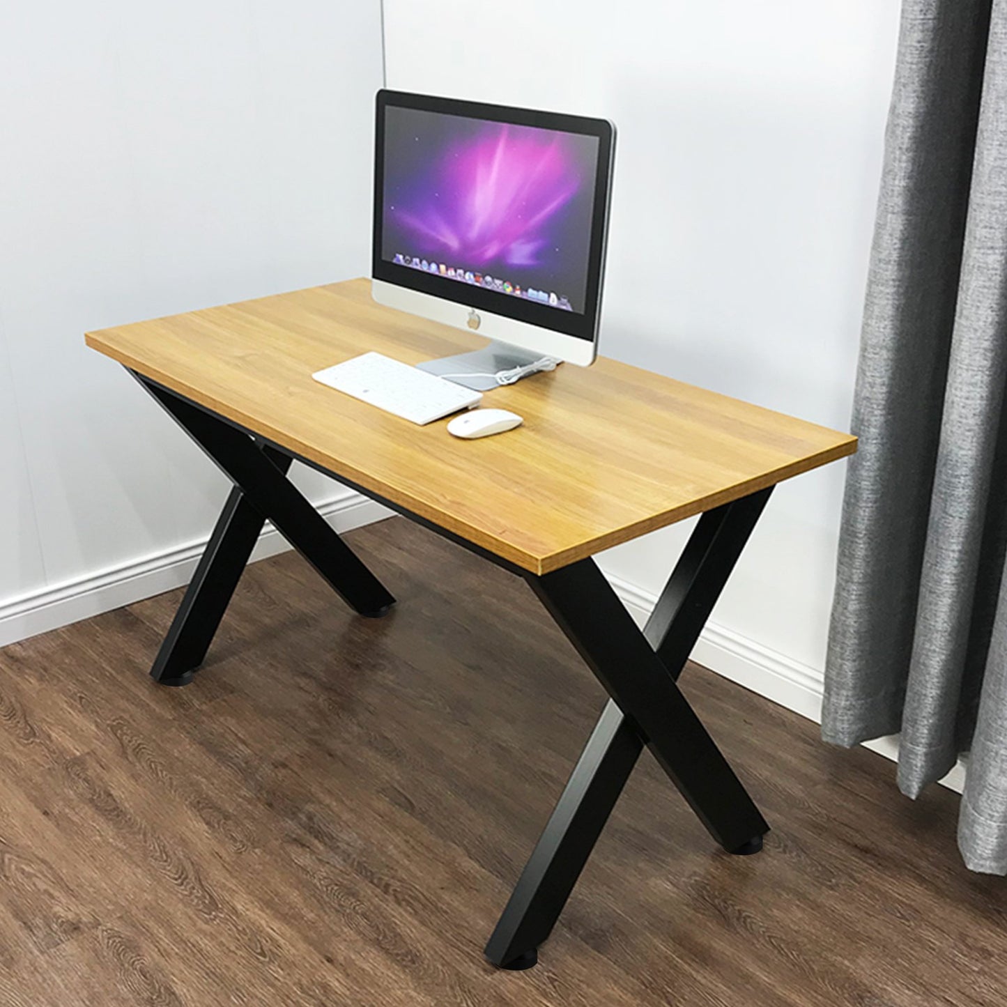 Tischbeine aus Metall, 28,3 x 23,6 Zoll, schwarze Tischbeine, Tischbeine aus Premiumstahl mit X-Rahmen-Stil, Bankbeine aus Stahl, Tischbeine im Landhausstil, Möbelbeine, perfekt für Café, Homeoffice, Bar