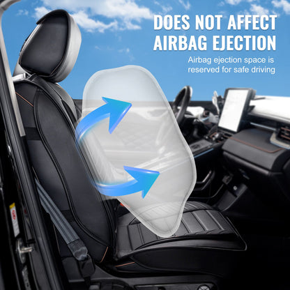 Seat Covers, Universal Car Seat Covers Full Set Seats, Front and Rear Seat, 9pcs Faux Leather Seat Cover, Semi-enclosed Design, Detachable Headrest and Airbag Compatible, for Most Car SUV Truck
